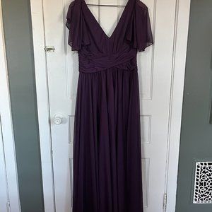 David's Bridal Flutter Sleeve Bridesmaid Dress